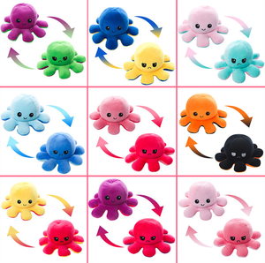 Venta caliente personalizado lindo relleno doble cara Flip Reversible felpa almohada <span class=keywords><strong>pulpo</strong></span> muñecas Reversible peluche Animal juguete - Product Image 3