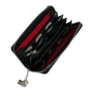 Portefeuille long en cuir de vachette pour femme, vente en gros d'usine de mode - Product Image 3