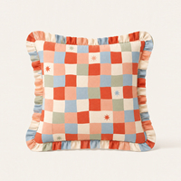 Housse de coussin imprimée 100% coton, taie d'oreiller carrée décorative pour salon, canapé, lit, textile de maison, vente en gros