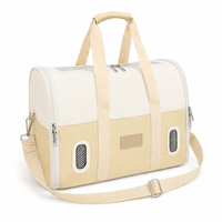 Sac de transport léger et imperméable pour chat, avec poignée et bandoulière, double fenêtre en maille pour chats et petits chiens, sac de voyage pour animaux de compagnie