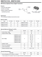 Composant de transistor numérique à montage en surface MMBTRA104SS PNP SOT-23 100mA 50V 200MHz 100% original et traçable Code de lot