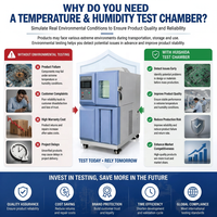 80L Certified Stainless Steel Climatic for Test Chamber 1-Year Warranty 220V LCD for High and Low Temperature Humidity for Lab