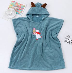 Garçons et filles absorbant corail polaire bébé enfants serviettes <span class=keywords><strong>de</strong></span> <span class=keywords><strong>bain</strong></span> à capuche pull caractère microfibre <span class=keywords><strong>cape</strong></span> avec boutons-pression latéraux - Product Image 5