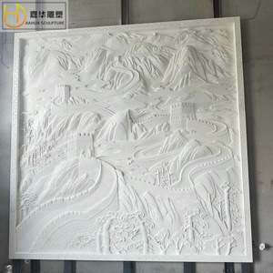 Jiahua Sculpture <b>Stone</b> Relief Chinese Style <b>Landscape</b> Wall Art For Campus Square Decoration - Product Image 3