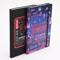 Carnet à couverture rigide personnalisé pour jeux vidéo avec bande élastique |   Agenda A5 A6 B5 |   Couverture imprimée + porte-stylo |   Vente en gros