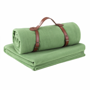 Chăn Du Lịch Tùy Chỉnh Giá Rẻ Chăn Lông Cừu Cực Màu Trơn Ném Hai Bên Có Tay Cầm - Product Image 1