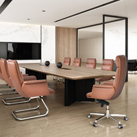 Chaise de bureau de direction ergonomique de luxe en cuir avec dossier haut, pivotante, réglable et support lombaire pour dirigeant