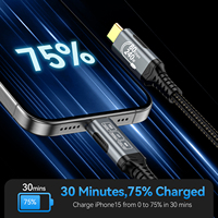 Thunderbolt kabel 5 tipe-c, kabel 5 tipe-c 16K/60Hz 8K 48V/5A PD240W 80Gbps tipe-c ke USB C UNTUK iphone 15 Pro Tablet Switch Laptop MacBook Pro