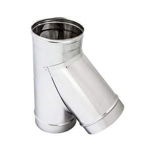 Conexión de 45 Grados Hecha en Italia Entre el Ducto Principal y el Ducto de Humo para Sistemas de Escape de Gases de Combustión y Chimeneas - Product Image 1