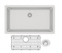 Évier de cuisine en quartz granit noir de style moderne, fait main, épaisseur 10 mm, double bac avec égouttoir