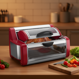 Machine à shawarma électrique en acier inoxydable 1500W, rôtissoire à doner de capacité moyenne - Product Image 2