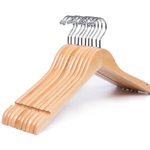 Cintres en bois massif naturel avec encoches en U profondes, cintres fins en bois pour chemises, pour boutiques et hôtels, vente en gros - Product Image 1