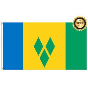 Vente en gros 3x5ft Saint <span class=keywords><strong>Vincent</strong></span> et les Grenadines drapeaux polyester Personnaliser toutes les nations expédition rapide Fournisseur fiable - Product Image 2