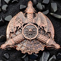 Jeu de dés de roulette gyroscopique en métal polyédrique sculpté 7-en-1 pour RPG et MDN pour jeux de donjons et de dragons