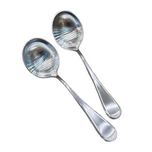Cuchara de sopa de acero inoxidable, gran forma de huevo con boca profunda para uso doméstico y en restaurantes, cuchara duradera para comer - Product Image 5