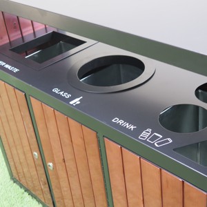 Đồ Nội Thất Thành Phố Thùng Rác Bằng Gỗ Ngoài Trời Thùng Rác Vườn Công Viên Thiết Kế Ngoài Trời - Product Image 3