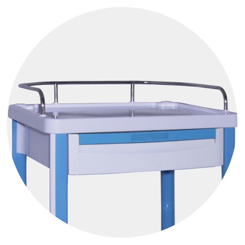 MN-TC002 Hospital Emergency Medical Trolley Plastic Dressing Cart