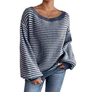 เสื้อสเวตเตอร์คอวีลา<span class=keywords><strong>ย</strong></span>ทางแบบเปิดไหล่ สไตล์ใหม่สำหรับฤดูใบไม้ร่วงและฤดูหนาว  สำหรับผู้หญิง  ใส่สบา<span class=keywords><strong>ย</strong></span> ทันสมั<span class=keywords><strong>ย</strong></span> และใช้งานได้หลากหลาย - Product Image 2