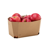 Barquettes d'emballage pour cerises, barquettes en carton ondulé durable, barquettes de marché, barquettes d'emballage pour fruits, barquettes pour fraises