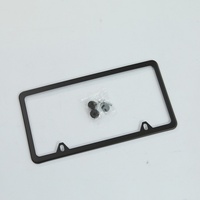 Marco para Matrícula, Oculta el Número de la Placa, Acero Inoxidable Sólido Plateado, Personalizable, Metálico, Estilo Americano
