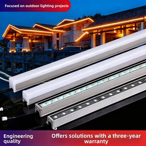 Luz Lineal LED para Exteriores, Impermeable, Monocromática, Iluminación de Fachadas, Sistema de Iluminación de Contorno de Edificios, Tubos de Aluminio IP65 de Alta Calidad - Product Image 1