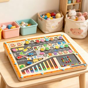 Jouets éducatifs en bois Montessori pour enfants en gros : labyrinthe magnétique, lettres, <span class=keywords><strong>parking</strong></span>, jouets sensoriels pour l'apprentissage des tout-petits - Product Image 3
