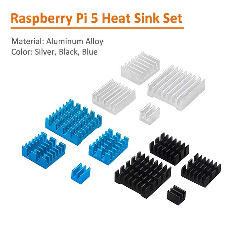 Kit dissipatori in alluminio per Raspberry PI B+ - heatsink aluminum Kit dissipatori in alluminio per Raspberry PI B+ - heatsink aluminum