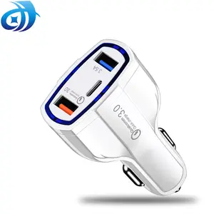 best selling 2022 PD car charger 2 port USB c Type-C port PD fast car charger adapter for 5V 3.5A iPhone 11 quick charge