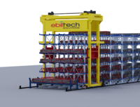 Système de stockage automatisé à portique pour profilés et tuyaux en acier en entrepôt