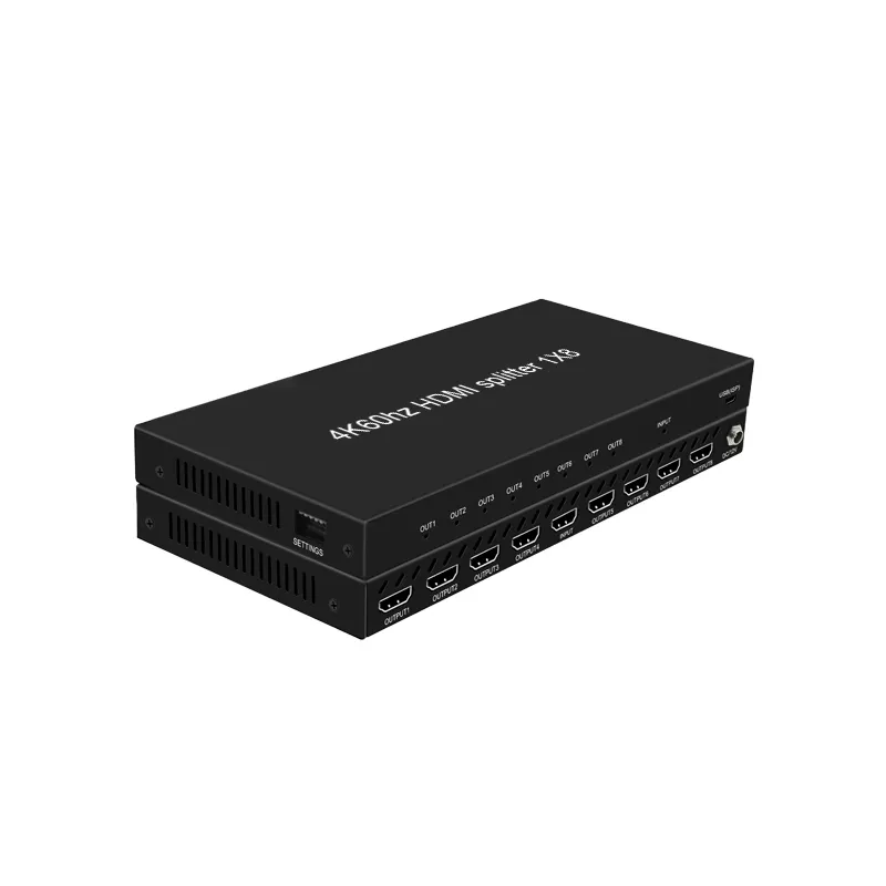 4K60 HDMI 2.0 splitter 1x8 support 4k scaler down to 1080P hdmi splitter 1 in 8 out EDID copy HDCP 2.2