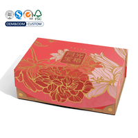 Boîte cadeau personnalisée de luxe pour gâteaux de lune, impression couleur, marquage à chaud, matériaux recyclés, recyclable, qualité alimentaire, rigide