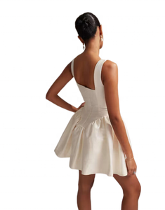 Con chiusura a Zip con spalline fisse a collo quadrato Mini abito strutturato <span class=keywords><strong>da</strong></span> <span class=keywords><strong>principessa</strong></span> <span class=keywords><strong>da</strong></span> <span class=keywords><strong>donna</strong></span> - Product Image 4
