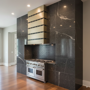 Hotte <span class=keywords><strong>de</strong></span> cuisine en laiton sur mesure, forme <span class=keywords><strong>de</strong></span> boîte extra haute, artisanale, pour cuisines résidentielles haut <span class=keywords><strong>de</strong></span> gamme - Product Image 5