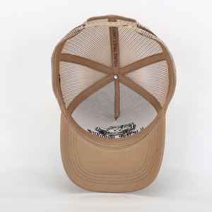 Gorra de béisbol de malla de algodón de 5 paneles de alta calidad con logotipo bordado y patrón de letras, personalizada, decorativa, de moda, al por mayor - Product Image 6