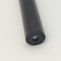 ISmart ISG-GLL001 Stylo pointeur laser rechargeable mini en aluminium noir, module de ligne laser, lumière verte 520NM, portée 500M, interrupteur à bouton