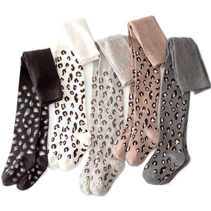 Весна-Осень 2022, колготки для девочек, детские колготки с леопардовым принтом, хлопковые чулки для девочек, колготки для малышей, детское нижнее белье