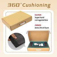 Boîte d'expédition en carton sécurisée avec protection en mousse et poignée pour ordinateurs portables de 13 à 17 pouces Expédition sécurisée des ordinateurs portables