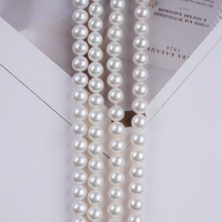 Perles d'eau douce rondes naturelles de haute qualité, 7-8 mm AA, prix d'usine, vente en gros