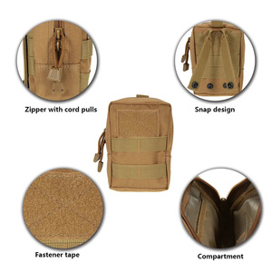 Kit de Primeros Auxilios para Supervivencia al Aire Libre, Suministros de Emergencia Tácticos Compactos, Bolsa de Nailon de 10.5x7x14.5cm con Asa en Forma de D - Product Image 4