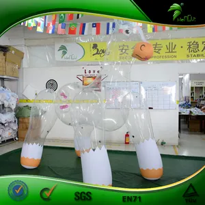 Hongyi Brinquedo Do Cavalo Inflável Cavalo 3D Transparente Dos Desenhos Animados Inflável Sexo Animal Com SPH