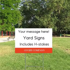 Letrero de Plástico Corrugado Resistente a la Intemperie Personalizado 18x24, Resistente a los Rayos UV, Color Personalizado, Letrero para Jardín con Estacas Metálicas, Impermeable y con Protección UV - Product Image 4