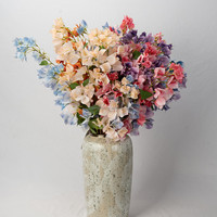Fleur artificielle réaliste à tige unique, feuilles orange-jaunes, Bougainvillier 3D en soie, Azalée Variegata, Rhododendron, 94 cm, pour Noël, la Fête des Mères, la maison