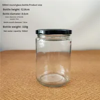 Bocal de conservation alimentaire en verre hermétique personnalisé en verre de haute qualité pour miel, épices, noix, beurre de cacahuète, cornichons, confiture, gelée, sucre, snacks et aliments pour animaux de compagnie, avec couvercle