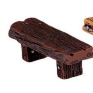 Tabouret double en bois massif, micro-paysage de plantes succulentes, décoration de couple, cadeau, matériaux de bricolage, artisanat rétro en résine - Product Image 6