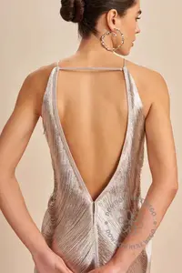 2024 Sexy Backless Evening Mini Dress Shiny Dresses Elegant Female Evening Party Vestidos Short Dress Women