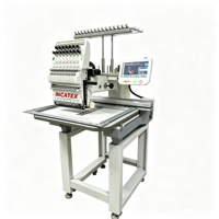 Machine à broder informatisée multicolore à tête unique, 15 aiguilles, 1200 tr/min, pour broderie sur denim, cuir et toile, usage domestique, neuve