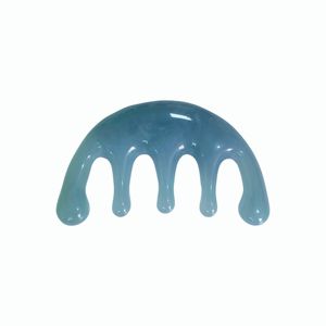 Peigne de massage Gua Sha en résine à cinq dents rondes pour soulager les maux de tête, peigne de massage des méridiens du cuir chevelu pour femmes et hommes - Product Image 6