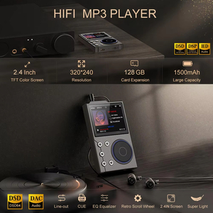 เครื่องเล่น MP3 ความละเอียดสูงแบบกำหนดเองจากโรงงาน พร้อมระบบถอดรหัส Dual DAC DSD128 ล้อเลื่อนแบบย้อนยุค เครื่องเล่นเพลงเสียงคุณภาพสูงแบบพกพา - Product Image 4