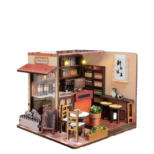 Puzzles de construction miniatures en bois 3D DIY, kits de <span class=keywords><strong>maison</strong></span> de poupée miniature avec salon confortable, décoration artisanale pour la <span class=keywords><strong>maison</strong></span> - Product Image 1