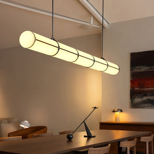 Suspension longue en forme de bande 120cm 150cm E27, éclairage économique avec interrupteur pour maison, bar et comptoir - Product Image 4